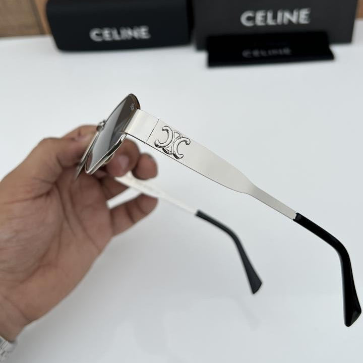 Celine Silver & Black Sunglasses