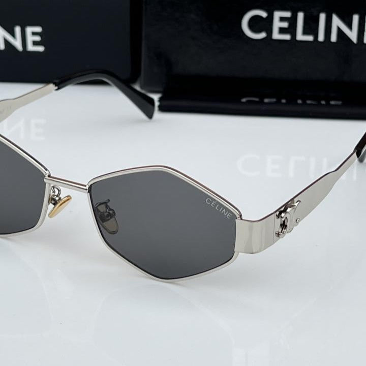 Celine Silver & Black Sunglasses