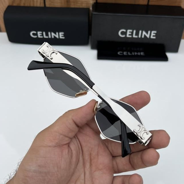 Celine Silver & Black Sunglasses