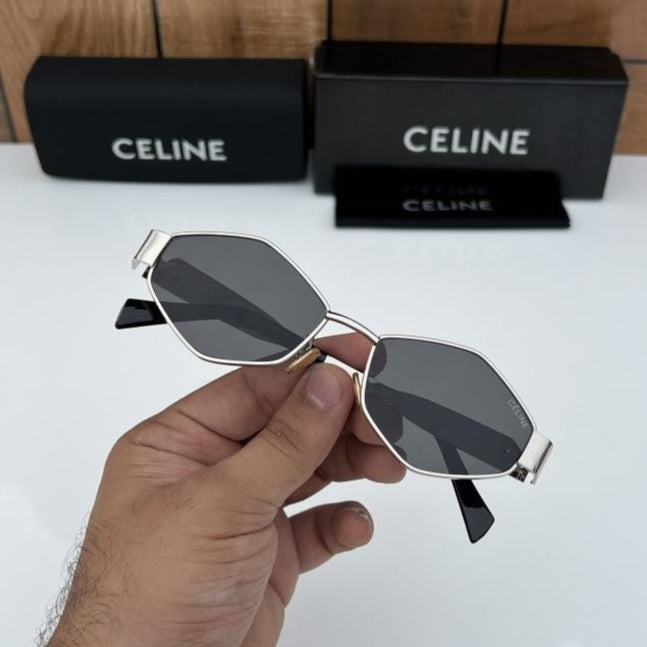 Celine Silver & Black Sunglasses