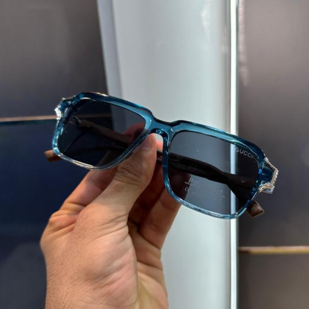 Gucci Wood & Blue Luxury Shades