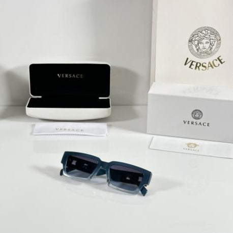 Versace Gold Blue Sunglasses – Bold Luxury Statement