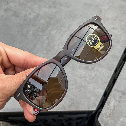 RB New Stylish Brown & Black Square Sunglass