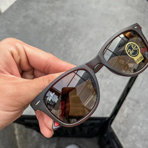 RB New Stylish Brown & Black Square Sunglass