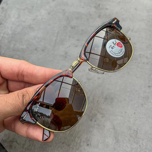 RB New Stylish Brown & Gold Sunglass For Unisex