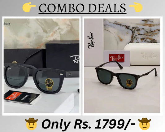 RB New Top Trending Men's Pack Of 2 Combo Hot Favourite Wintage Sunglass For Unisex.