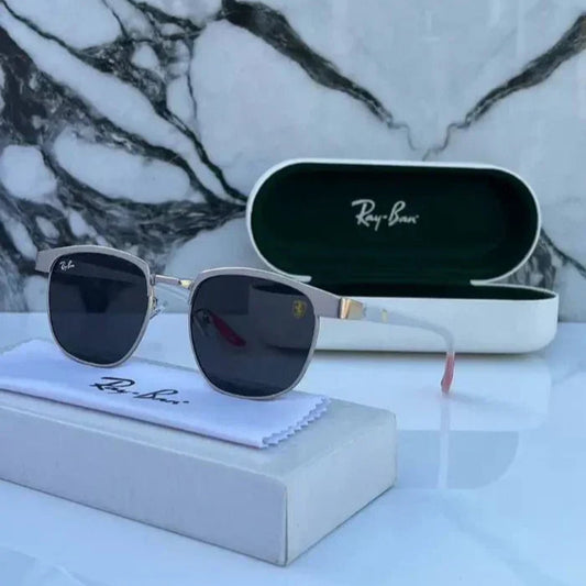 RB #METAL GREY BLACK UV 400 SUNGLASSES