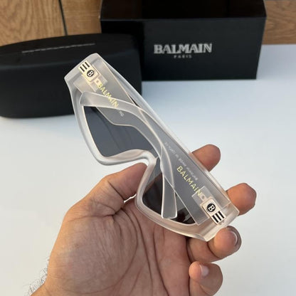 Balmain White Black Sunglasses – Luxury Designer Shades