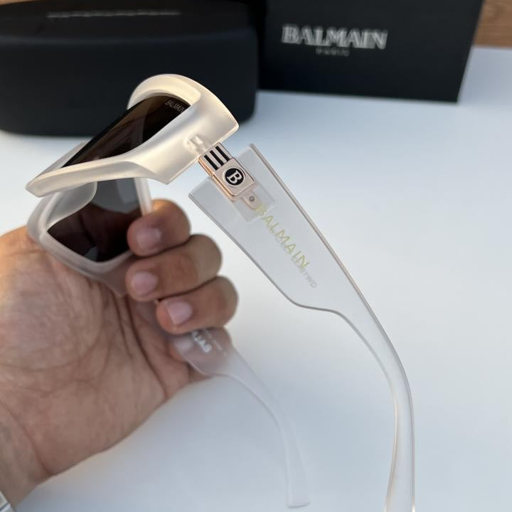 Balmain White Black Sunglasses – Luxury Designer Shades
