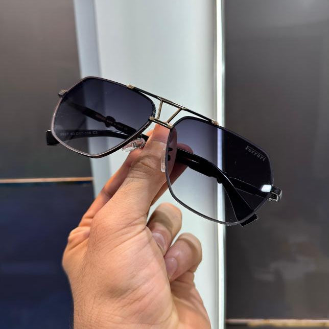 Ferrari Designer Gold-Black Luxury Sunglasses – Prestige Performance Eyewear