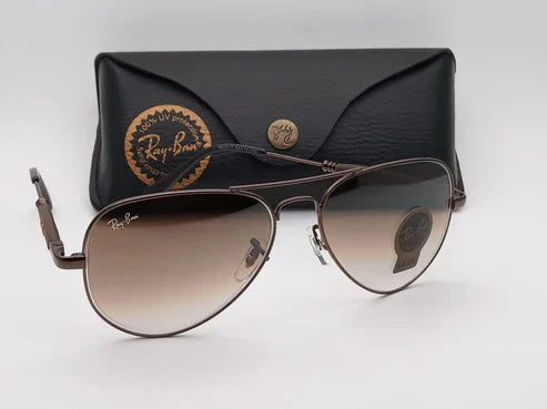 RB Brown & Gold Sunglass For Unisex