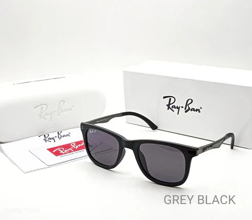 RB Black & Black Sunglass For Unisex.
