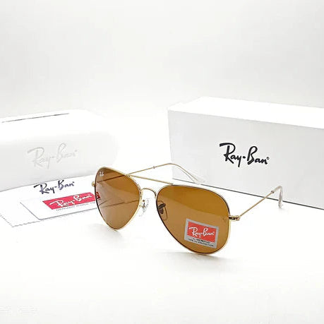 RB Brown & Gold Sunglass For Unisex.