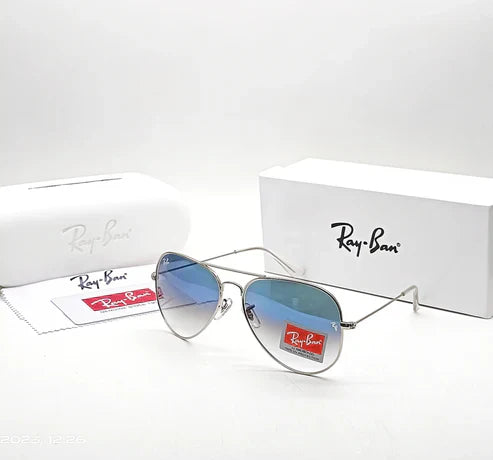 RB Blue Shade & Silver Sunglass For Unisex.