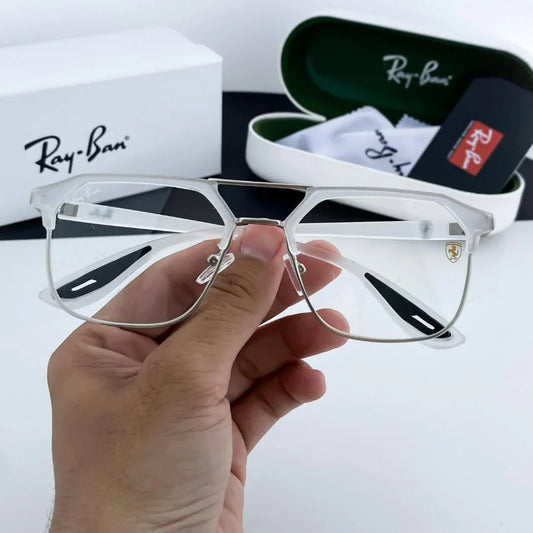 RB Fancy White Clear Eyewear