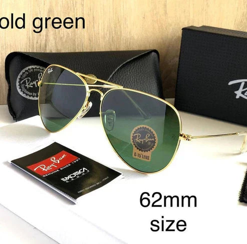 RB Green & Gold Wintage Sunglass For Unisex.