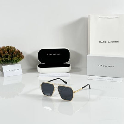 Marc Jacobs Gold Black Sunglasses – Modern Luxury Statement