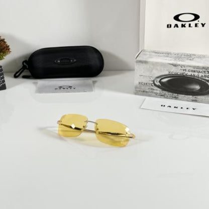 Oakley Gold Yellow Sunglasses – Sporty Performance with Style