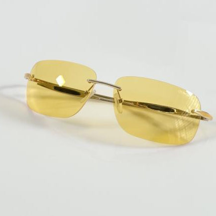 Oakley Gold Yellow Sunglasses – Sporty Performance with Style