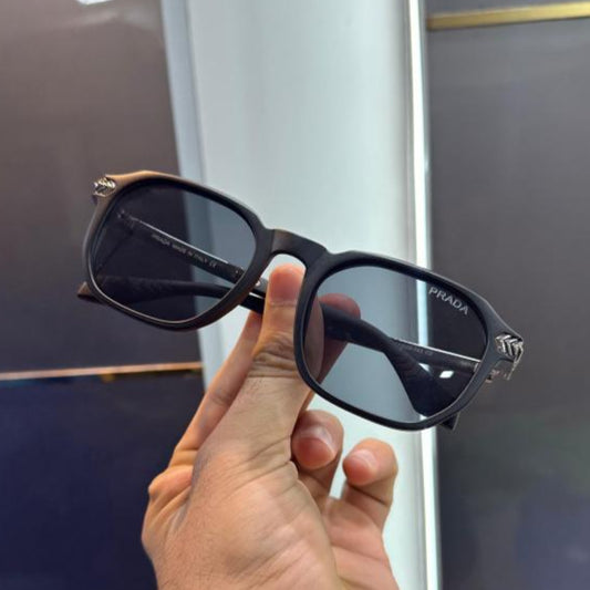 Prada Milano Silver-Black Luxury Sunglasses – Modern Italian Elegance