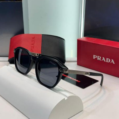 Prada Milano Silver-Black Luxury Sunglasses – Modern Italian Elegance