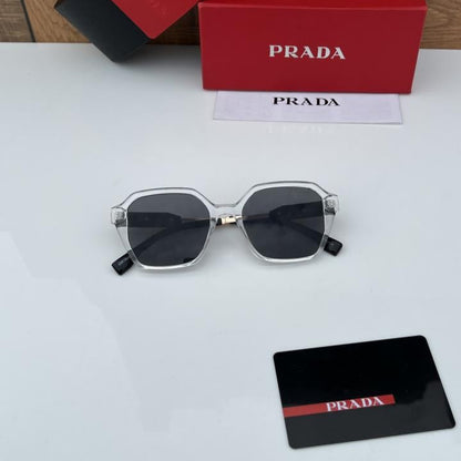 Prada White & Black Designer Sunglasses