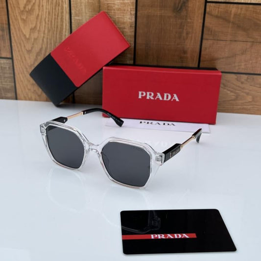 Prada White & Black Designer Sunglasses