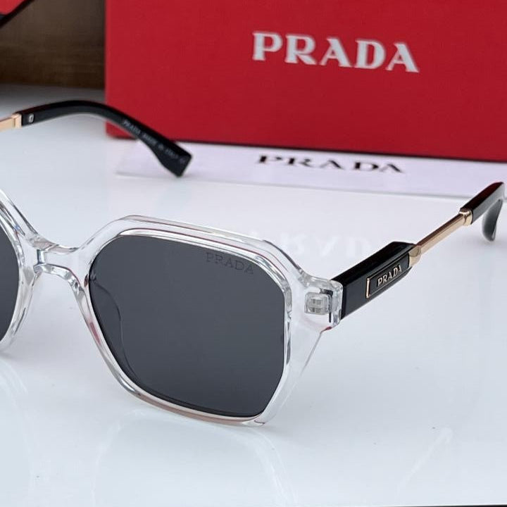 Prada White & Black Designer Sunglasses