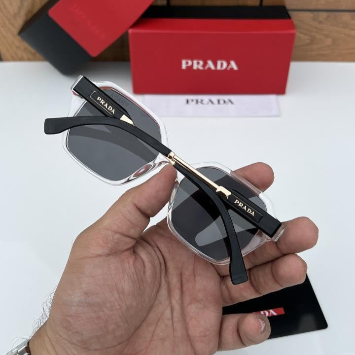 Prada White & Black Designer Sunglasses