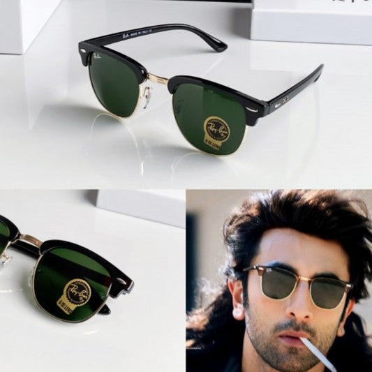 Ray-Ban Gold Green Clubmaster Sunglasses – Iconic Retro Elegance