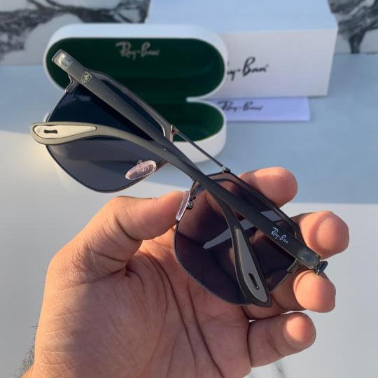 Ray-Ban Lite Grey Black Sunglasses – Sleek Modern Classic