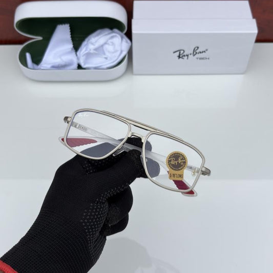 Ray-Ban Silver Plano Sunglasses – Minimal Iconic Style