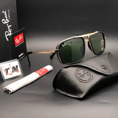 RB Green & Gold Wintage Sunglass For Unisex.