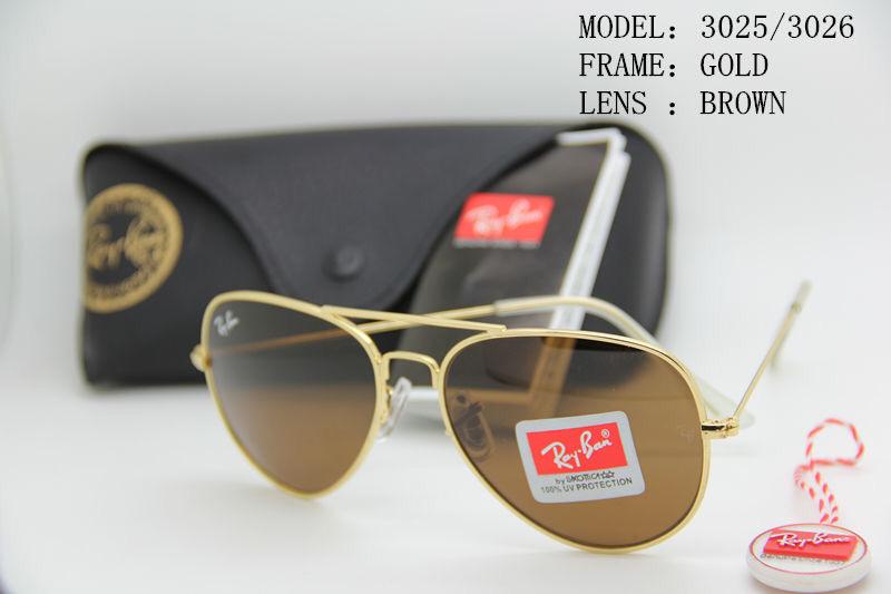 RB Green & Gold Aviator Causal Latest Sunglass For Unisex.