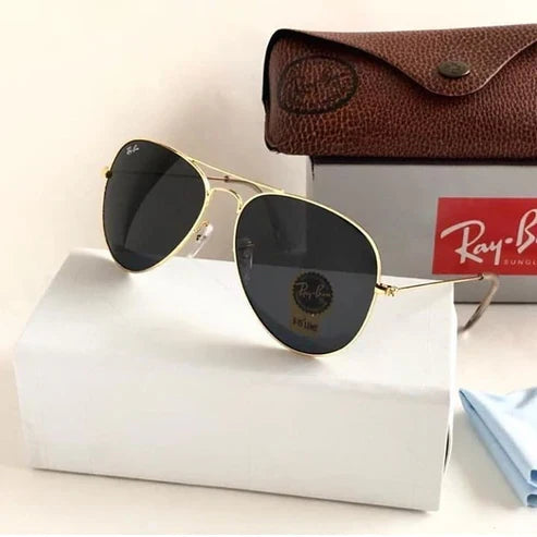 RB Black & Gold Causal Latest Sunglass For Unisex.