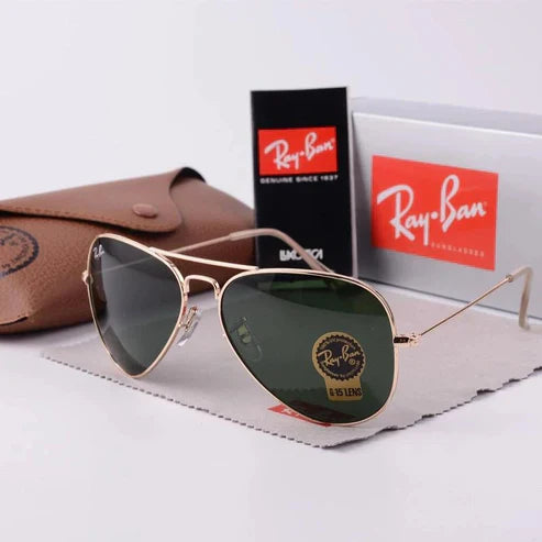 RB Blue & Gold Square Causal Latest Sunglass For Unisex.