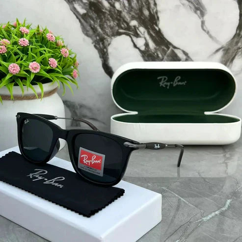 RB New BLACK BLACK  Modern Stylish Addition Square Sunglass