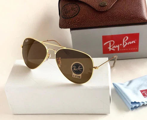 RB Brown & Gold Sunglass For Unisex.