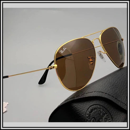RB Brown & Gold New 26-mm Men's Sunglasses.