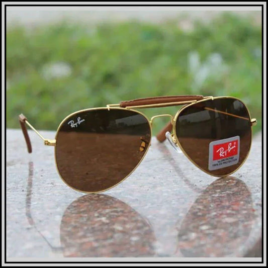 RB Brown & Gold New 26-mm Men's Sunglass